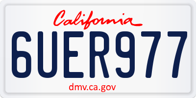 CA license plate 6UER977