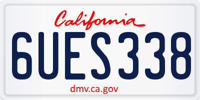 CA license plate 6UES338