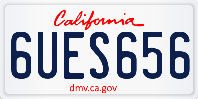 CA license plate 6UES656