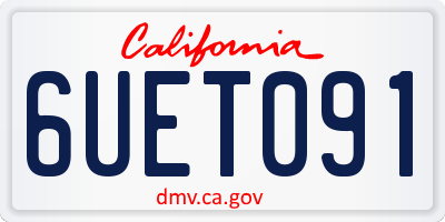 CA license plate 6UET091