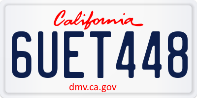 CA license plate 6UET448