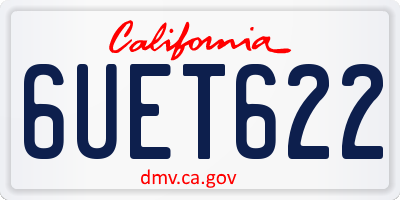 CA license plate 6UET622