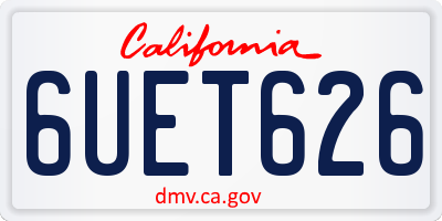 CA license plate 6UET626