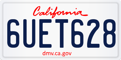 CA license plate 6UET628