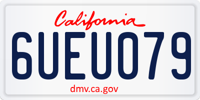 CA license plate 6UEU079