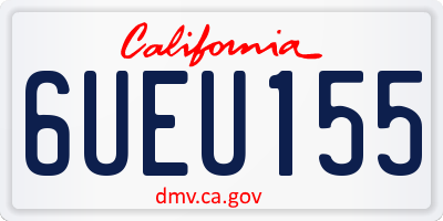 CA license plate 6UEU155