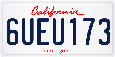 CA license plate 6UEU173