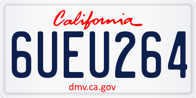 CA license plate 6UEU264