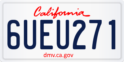 CA license plate 6UEU271