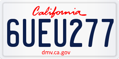 CA license plate 6UEU277