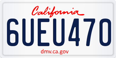 CA license plate 6UEU470