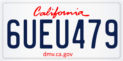 CA license plate 6UEU479