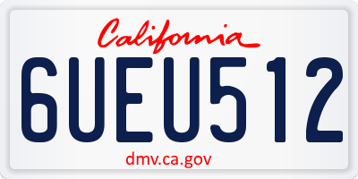 CA license plate 6UEU512
