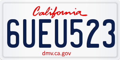 CA license plate 6UEU523