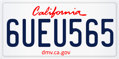 CA license plate 6UEU565