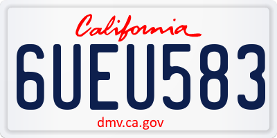 CA license plate 6UEU583
