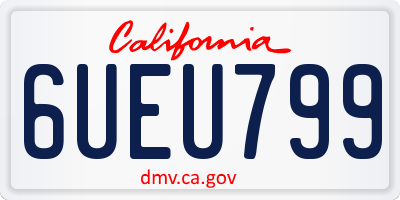 CA license plate 6UEU799