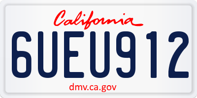 CA license plate 6UEU912