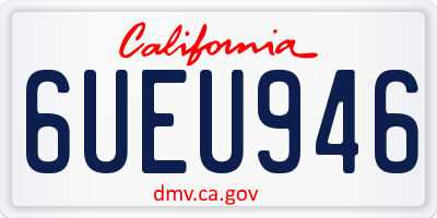 CA license plate 6UEU946
