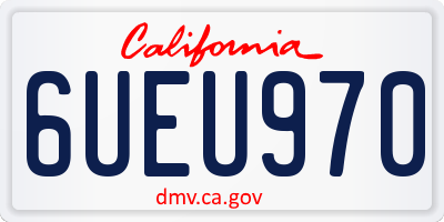 CA license plate 6UEU970