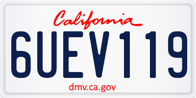 CA license plate 6UEV119