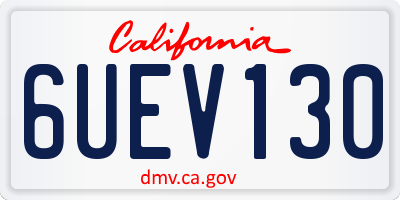 CA license plate 6UEV130