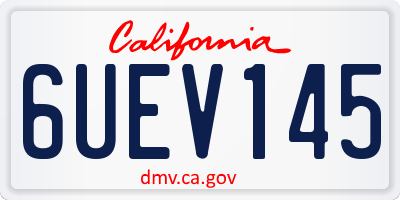 CA license plate 6UEV145