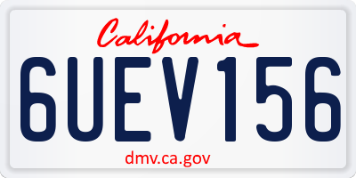 CA license plate 6UEV156