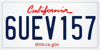 CA license plate 6UEV157