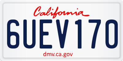 CA license plate 6UEV170