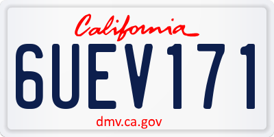 CA license plate 6UEV171