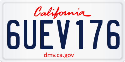 CA license plate 6UEV176