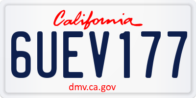 CA license plate 6UEV177