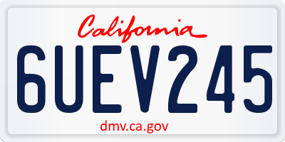 CA license plate 6UEV245