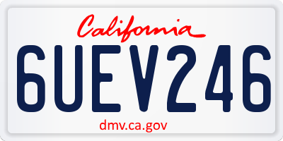 CA license plate 6UEV246