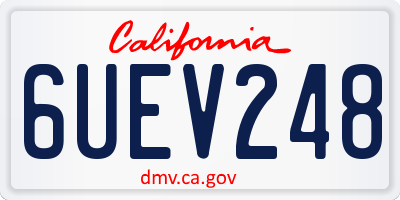 CA license plate 6UEV248