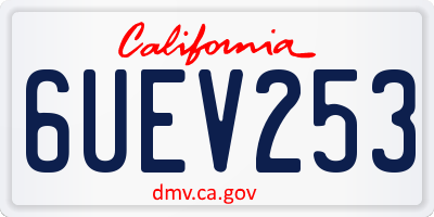 CA license plate 6UEV253