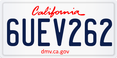 CA license plate 6UEV262