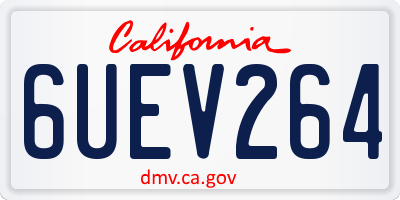 CA license plate 6UEV264