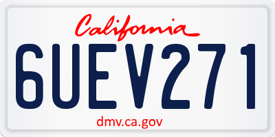 CA license plate 6UEV271