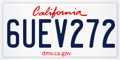 CA license plate 6UEV272