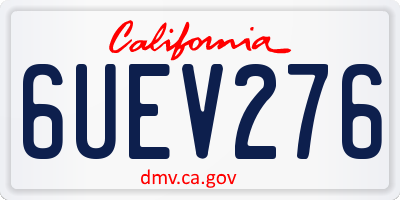 CA license plate 6UEV276