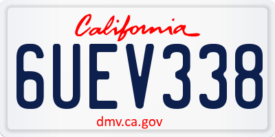 CA license plate 6UEV338