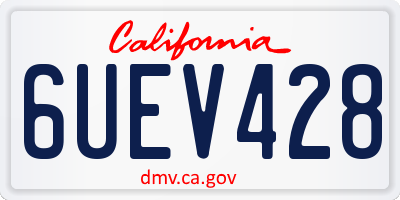 CA license plate 6UEV428