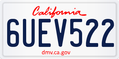 CA license plate 6UEV522