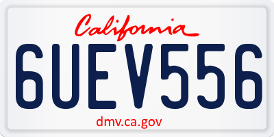CA license plate 6UEV556