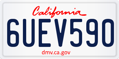 CA license plate 6UEV590