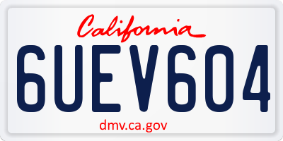 CA license plate 6UEV604
