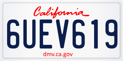 CA license plate 6UEV619
