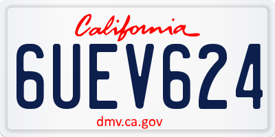 CA license plate 6UEV624